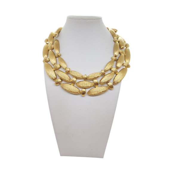 Vintage Givenchy Choker 1980s Chunky Textured RARE HTF Necklace - Picture 4 of 12